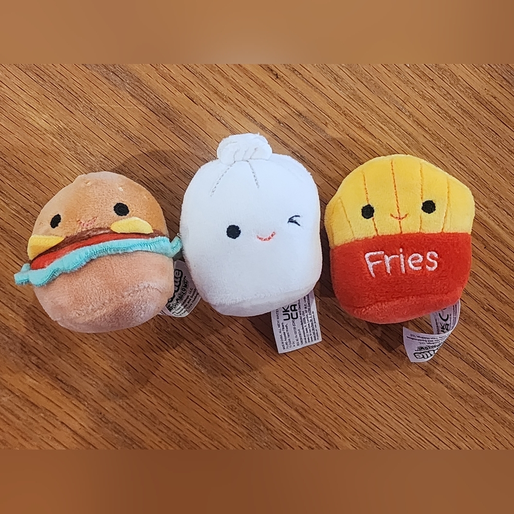 Squishmallows Squishville Scrumptious Squad plush minis set of 3